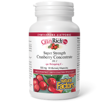 Picture of Natural Factors Cranrich 500mg Ειδικό Συμπλήρωμα Διατροφής 90 caps