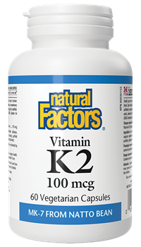 Picture of Natural Factors Βιταμίνη Κ2 100 mcg, σε μορφή μενακινόνης 7 (ΜΚ-7) 60 φυτικές κάψουλες