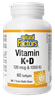 Picture of Natural Factors βιταμίνη K+D 120 mcg & 1000 IU 60softgels