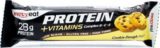 Picture of Mooveat Protein +Vitamins Μπάρα με 28gr Πρωτεΐνης & Γεύση Cookie Dough 80gr