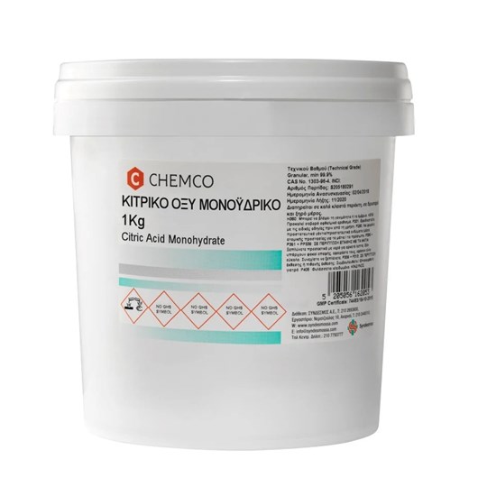 Picture of Chemco Acid Citric Monohydrate (Κιτρικό Οξύ) FCC. Ph.Eur. CHEMCO 1kg