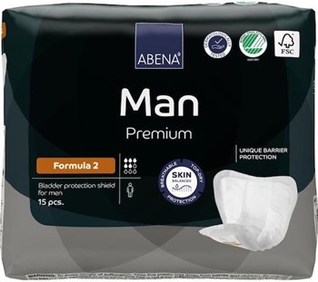 Picture of Abena Man Premium Formula 2 Ανδρικές Σερβιέτες Ακράτειας Κανονικής Ροής 5 Σταγόνες 15τμχ