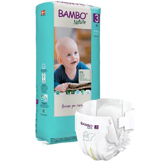 Picture of Βρεφικές Πάνες Bambo Nature Tall Νo3 (4-8 kg). 156τεμ.