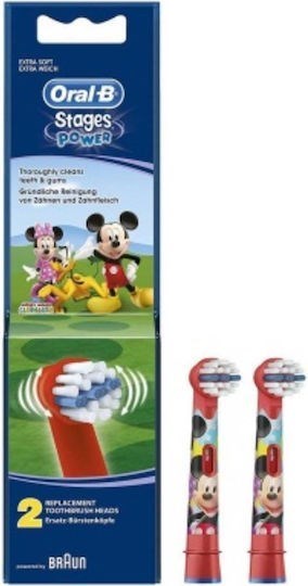 Picture of Oral-B Stages Power Mickey Ανταλλακτικές Κεφαλές Ηλεκτρικής Οδοντόβουρτσας για 3+ Χρονών 2τμχ Mickey Κόκκινη