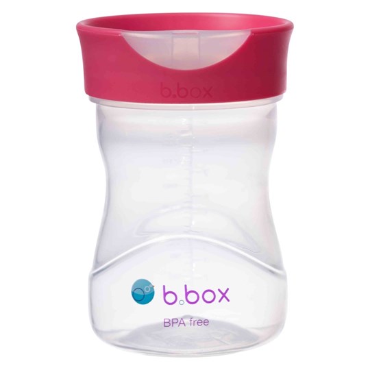 Picture of B.Box Training Rim Cup Raspberry Εκπαιδευτικό ποτηράκι με σκληρό στόμιο σιλικόνης με οπή για ελεύθερη ροή 240ml