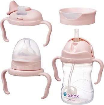 Picture of B.Box Transition Value Pack Εκπαιδευτικό ποτηράκι 4 σε 1 - Blush 240ml