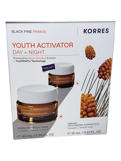 Picture of Korres Black Pine Primus Booster Ορός Ενεργοποίησης Νεότητας 30ml + Night Boost Σετ Περιποίησης για Αντιγήρανση 2τμχ