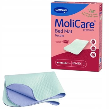 Picture of HARTMANN MoliCare Premium Bed Mat Τextile Υποσέντονο επαναπλενόμενο πολλαπλών χρήσεων 7 σταγόνων (85x90cm) συσκευασία 1 τεμαχίου