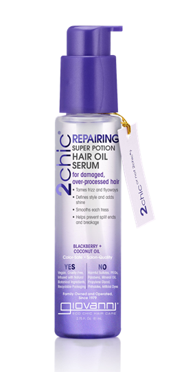 Picture of GIOVANNI COSMETICS 2chic® Repairing Super Potion Hair Oil Serum, Blackberry + Coconut Oil, 81 ml