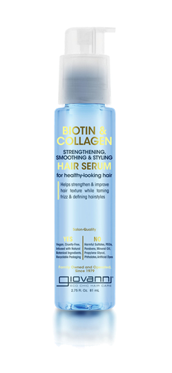 Picture of GIOVANNI COSMETICS BIOTIN & COLLAGEN STRENGTHENING SMOOTHING & STYLING HAIR SERUM 81ml