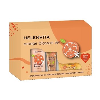 Picture of HELENVITA ORANGE BLOSSOM SET: BODY MILK 300ml + BODY SCRUB 250ml + HAND CREAM 30ml