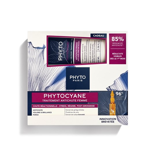 Picture of Phyto Set Phytocyane Reactional Anti-Hair Loss Treatment for Women 12 φυαλίδια x 3,5ml + Δώρο Phytocyane Shampoo 250ml