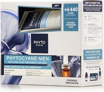 Picture of Phyto Set Phytocyane Anti-Hair Loss Treatment for Men 12 φυαλίδια x 3,5ml + Δώρο Phytocyane Men Shampoo 250ml