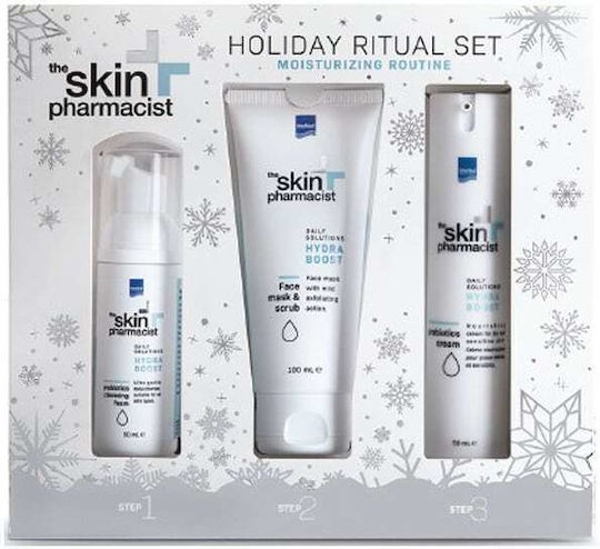 Picture of The Skin Pharmacist Holiday Ritual Hydra Boost Cleansing Foam 50ml + Face Mask & Scrub 100ml + Probiotics Cream 50ml