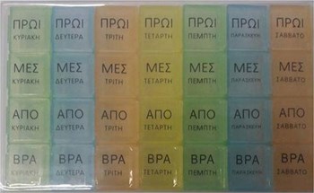 Picture of Ag Pharm Εβδομαδιαία Θήκη Χαπιών με 28 Θέσεις Πολύχρωμη