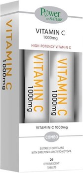 Picture of POWER OF NATURE Set VITAMIN C 1000MG STEVIA 20S 1+1 ΔΩΡΟ