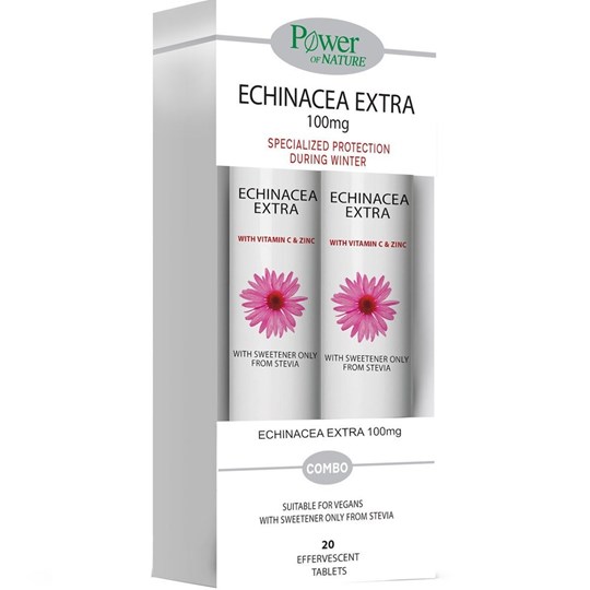 Picture of POWER OF NATURE Set Echinacea Extra 100mg with Vitamic C & Zinc 2x20 eff.tabs