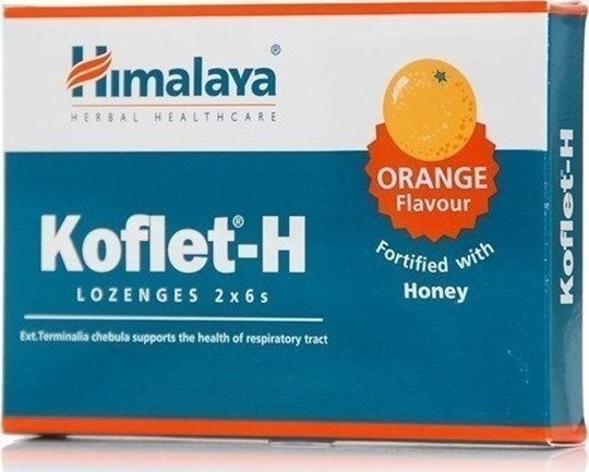Picture of Himalaya Koflet-H Lozenges 2X6 Παστίλιες με Γεύση Πορτοκάλι 12τμχ