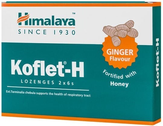 Picture of Himalaya Koflet-H Lozenges 2X6 Παστίλιες με Γεύση Τζίντζερ 12τμχ