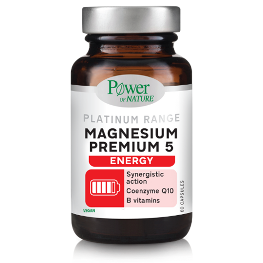 Picture of POWER OF NATURE Platinum MAGNESIUM PREMIUM 5 PLUS ENERGY 60CAPS