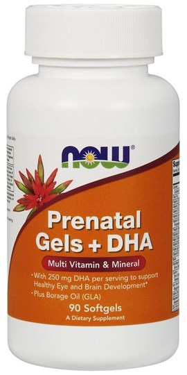 Picture of NOW Foods, Prenatal Gels + DHA, 90 Softgels