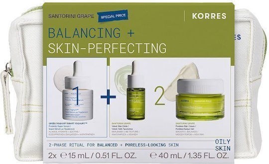Picture of Korres SMART YOGHURT™ Super Serum με Προβιοτικά 15ml + Santorini Grape Velvet Λάδι Προσώπου 15ml + Santorini Grape Poreless Κρέμα-Gel 40ml / ΕΙΔΙΚΗ ΤΙΜΗ