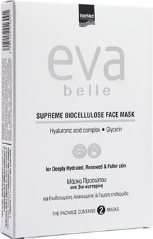 Picture of Intermed Eva Belle Supreme Biocellulose faCE Mask Μάσκα Λαιμού με Υαλουρονικό Οξύ & Γλυκερίνη 2x15ml