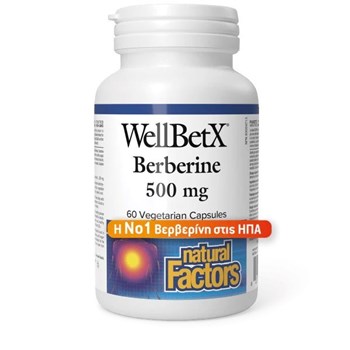 Picture of Natural Factors WellBetΧ Berberine 500mg, 60 vcaps