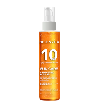 Picture of Helenvita Sun Care Body Oil Shimmering Body Oil Αντηλιακό Λάδι Σώματος SPF10, 120ml