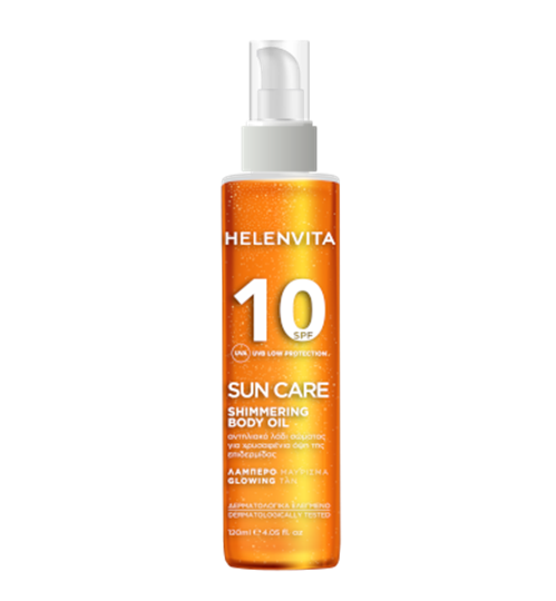 Picture of Helenvita Sun Care Body Oil Shimmering Body Oil Αντηλιακό Λάδι Σώματος SPF10, 120ml