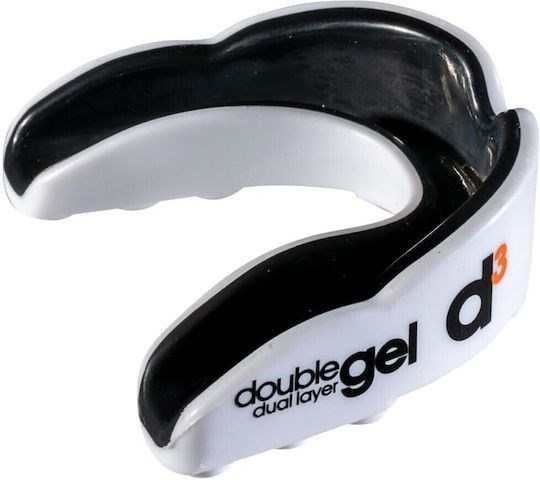 Picture of D3 Double Dual Layer Gel Mouthguard Μασελάκι Προστασίας Αθλητών Youth Size 5-11 Years White Black
