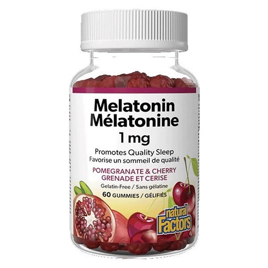 Picture of NATURAL FACTORS Melatonin 1 mg 60 Gummies