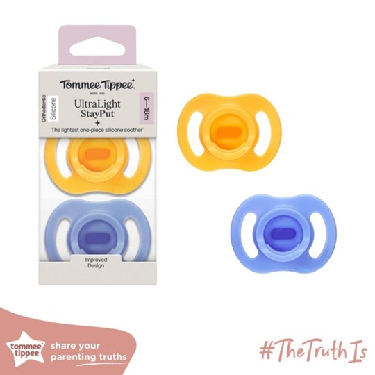 Picture of Tommee Tippee Ultra Light Πιπίλες Σιλικόνης Κίτρινο- Γαλάζιο για 6-18 μηνών 2τμχ
