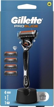 Picture of Gillette ProGlide Ξυριστική Μηχανή,Ανταλλακτικές Κεφαλές 4τεμ & Δώρο η Βάση Στήριξης