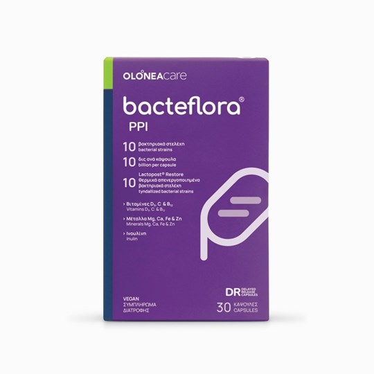 Picture of Bacteflora PPI 30 Veg.Caps OLONEA