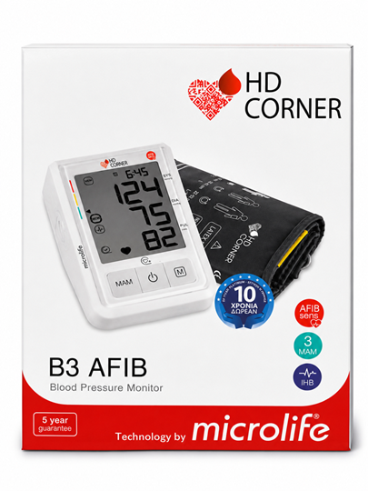 Picture of Microlife HD CORNER BP B3  Afib Ψηφιακό Πιεσόμετρο Μπράτσου
