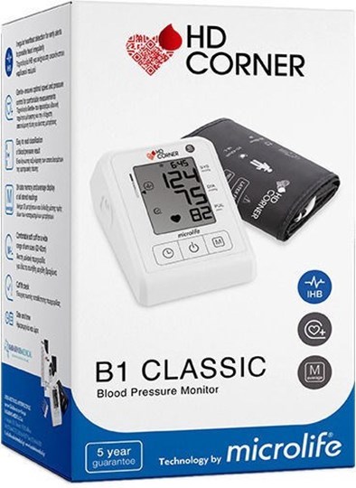 Picture of MICROLIFE, Πιεσόμετρο HD CORNER BP B1 CLASSIC