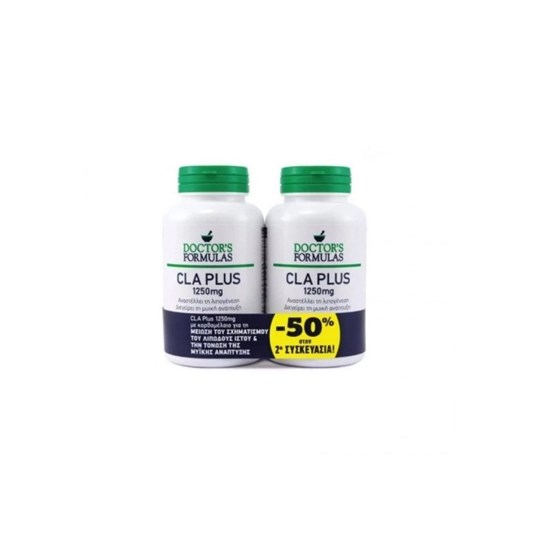 Picture of Doctor's Formulas CLA Plus 1250mg Promo (-50% στη Δεύτερη Συσκευασία), 2x60 Μαλακές Κάψουλες