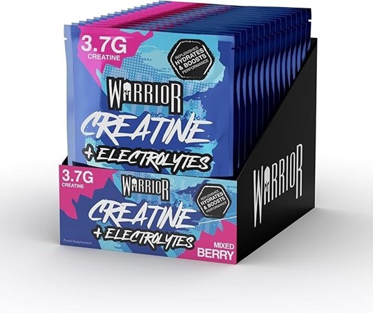 Picture of Warrior Creatine Plus Electrolytes Sachets 3.7g Monohydrate with Electrolyte Mixed Berry