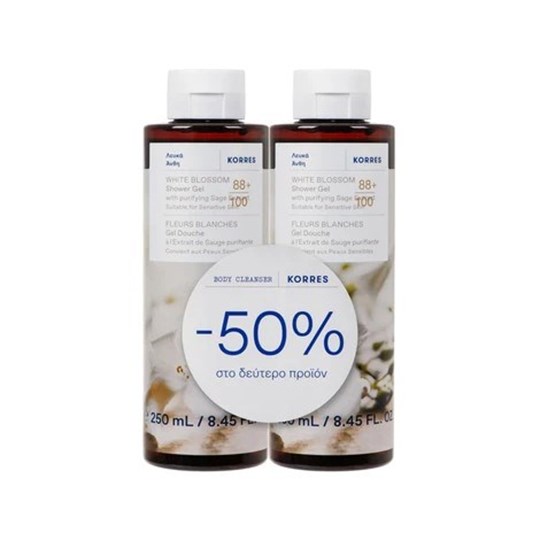 Picture of Korres Renewing Body Cleanser Λευκά Άνθη Αφρόλουτρο 250ml+250ml το 2ο -50%
