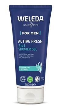 Picture of WELEDA Men Active Fresh 3in1 Shower Gel (Eucalyptus + Vetiver, 3 σε 1 Αφροντούς για τον άνδρα) 200ml