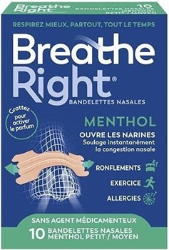 Picture of Breathe Right Ρινικές Ταινίες με Μενθόλη Μεσαίο Μέγεθος 10τμχ