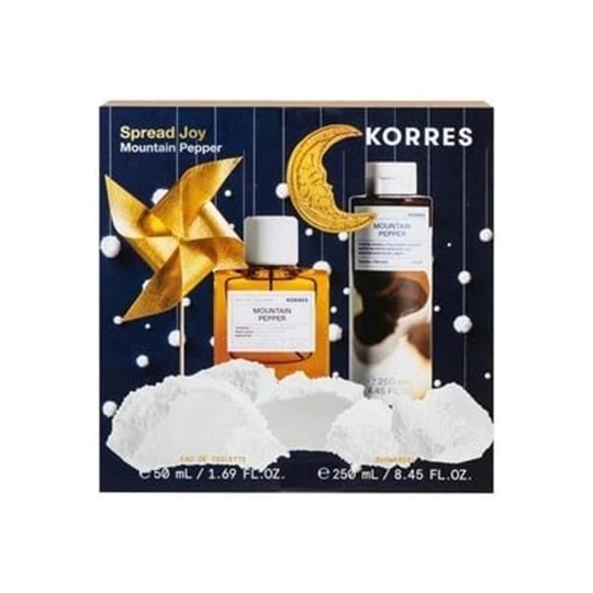 Picture of Korres XMAS PROMO PACK Mountain Pepper Eau De Toilette 50ml & Αφρόλουτρο 250ml
