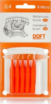 Picture of Doft Travel Interdental Brushes 0.4mm Orange 5pcs