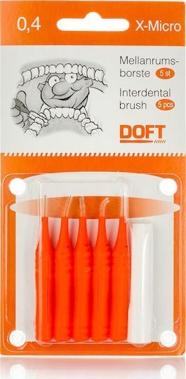 Picture of Doft Travel Interdental Brushes 0.4mm Orange 5pcs